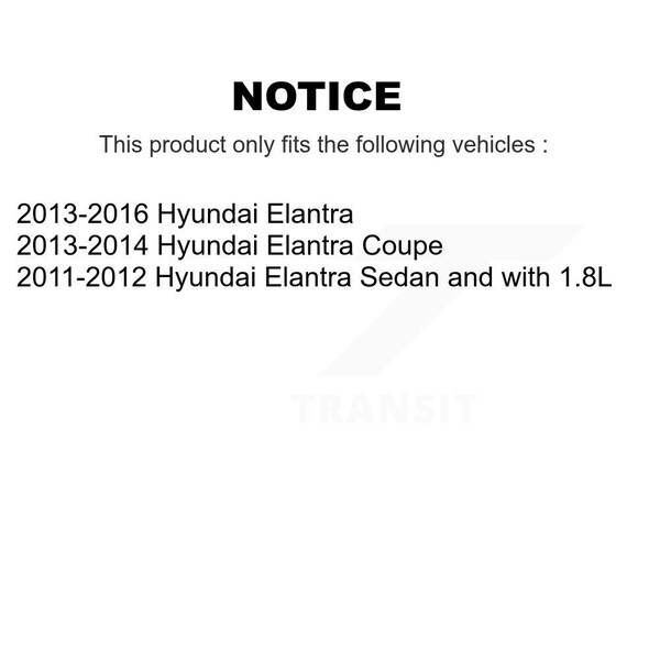 Front Strut And 72 Link Kit For Hyundai Elantra Coupe